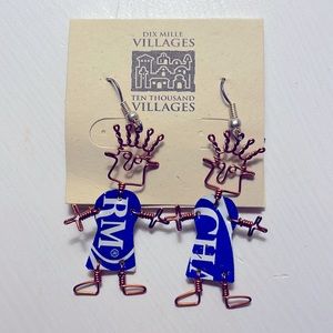 NWT Ten Thousand Villages - Wire and tin earrings